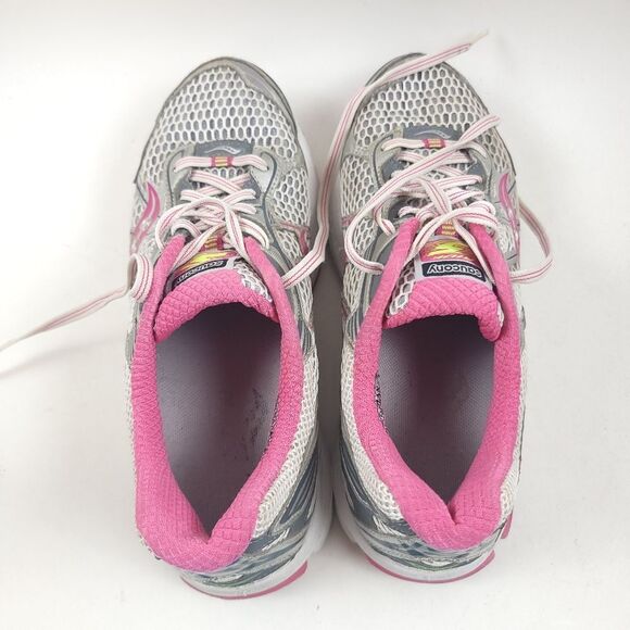 Saucony Women's Progrid Ride 5 Jogging Running Pink silver Size 9 Shoes Sneakers - Picture 7 of 9